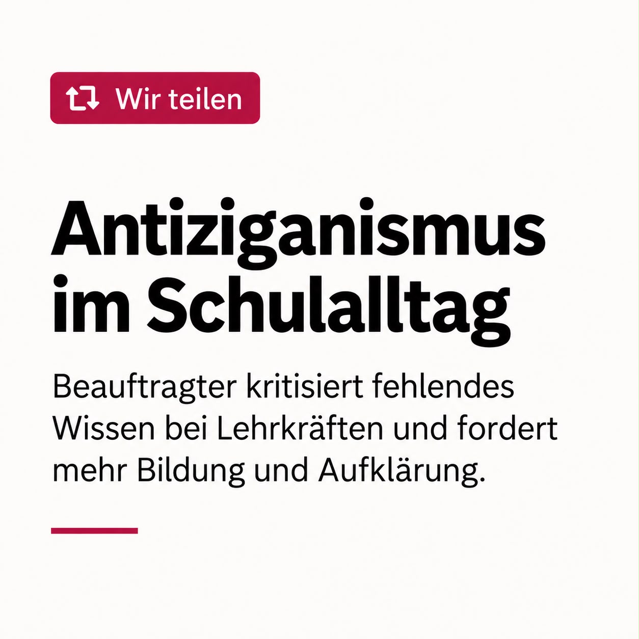 Antiziganismus im Schulalltag – Aufklärung und Bildung stärken
